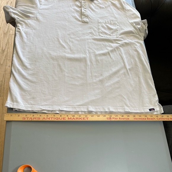 Faherty Organic Cotton Sunwashed Polo XXL Off White - Picture 9 of 11